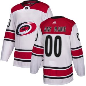 Kinder Carolina Hurricanes Eishockey Trikot Benutzerdefinierte Auswärts Weiß Authentic